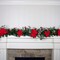9 ft. Artificial Christmas Garland with Lights - Christmas Poinsettia